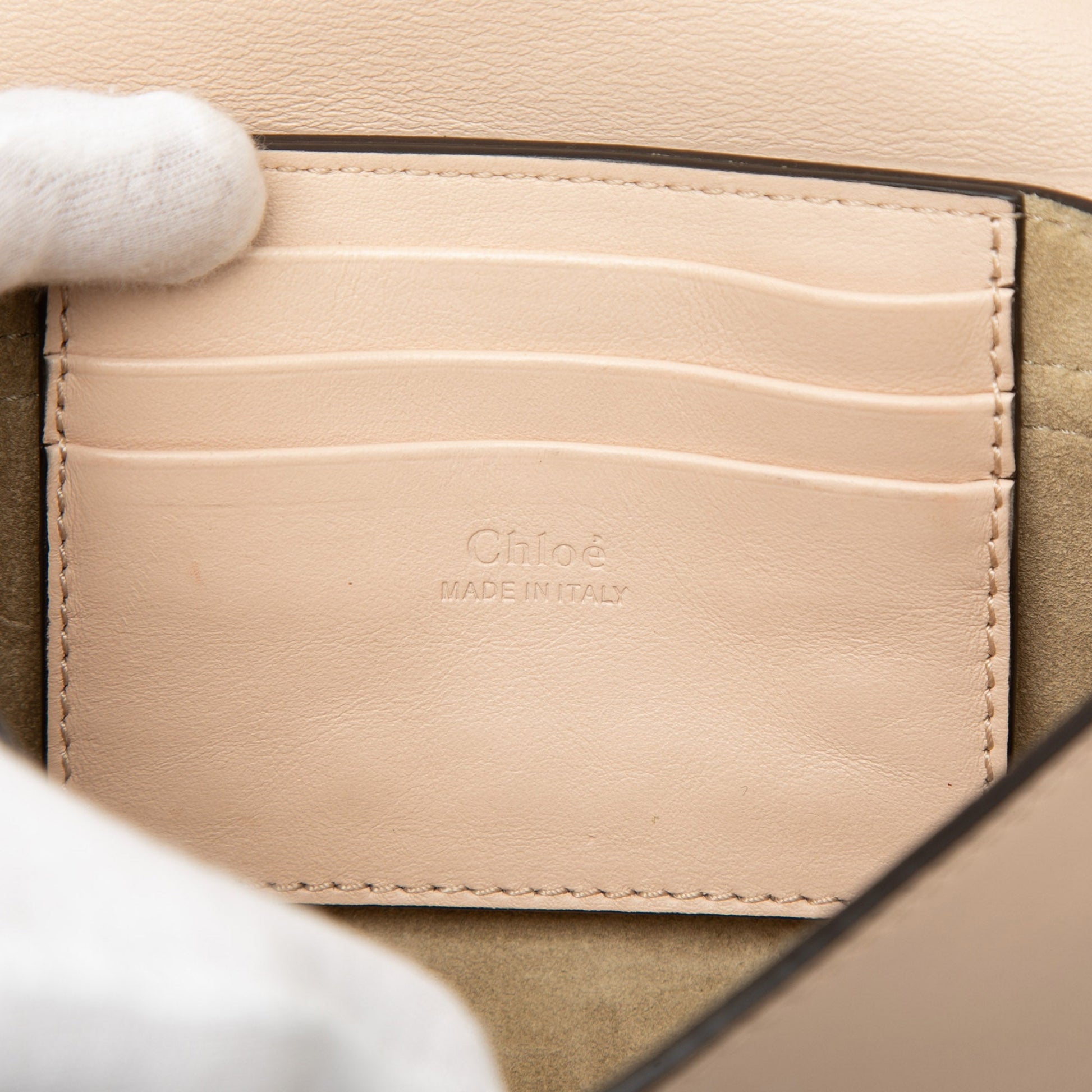 Chloé Mini Calfskin and Suede Faye Chain Crossbody