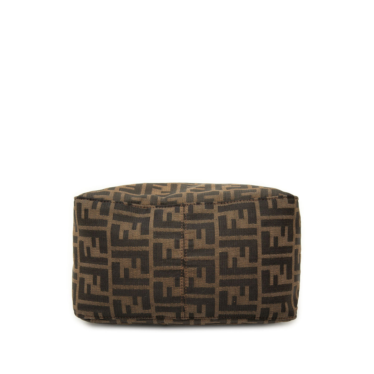 Fendi Zucca Canvas Double Flap Shoulder Bag