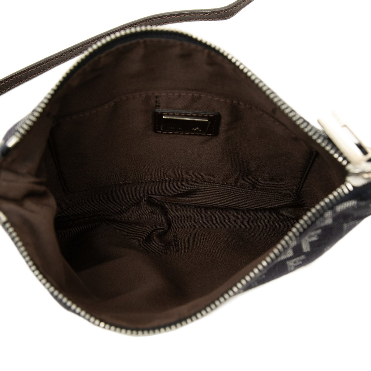 Fendi Zucchino Denim Crossbody — Blue