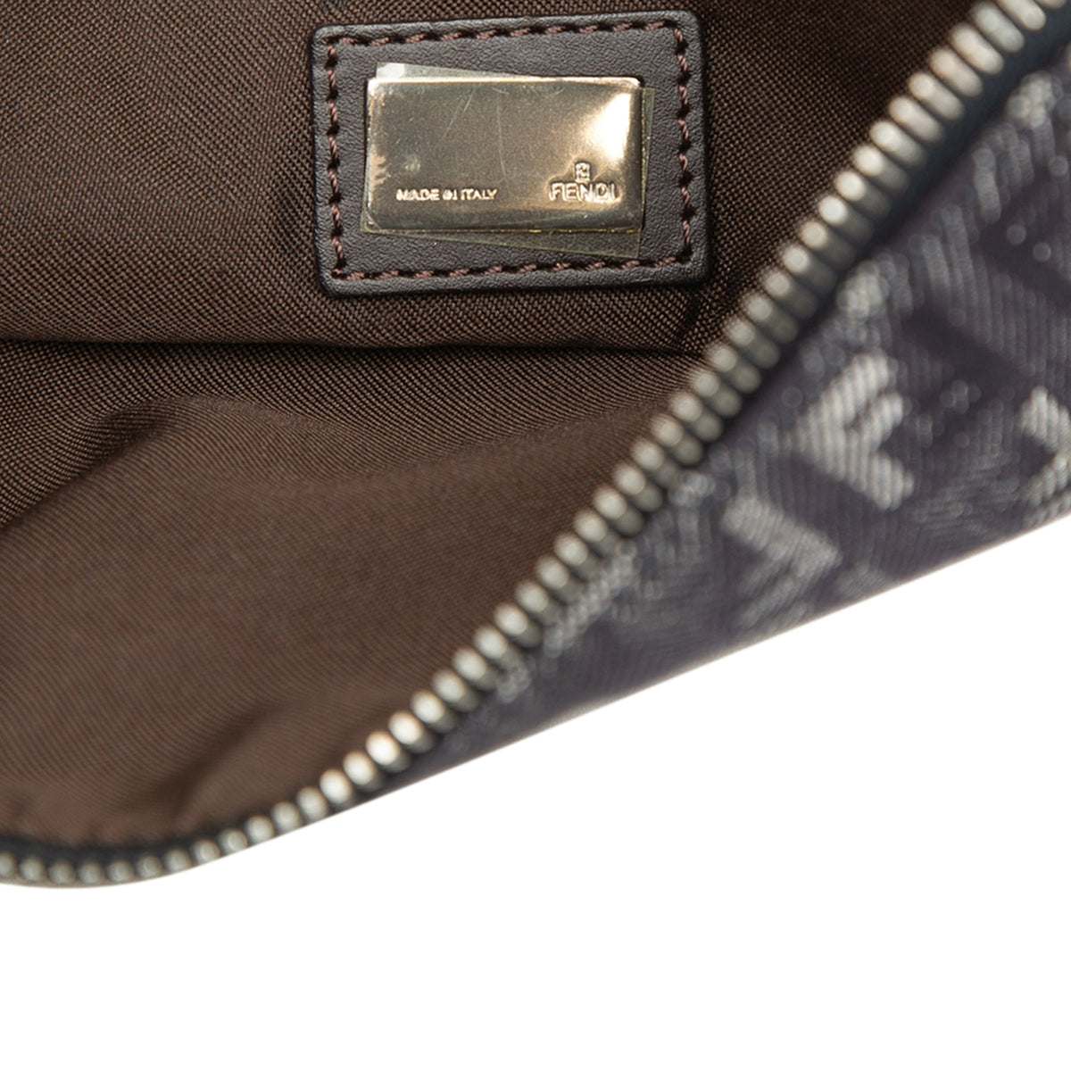 Fendi Zucchino Denim Crossbody — Blue