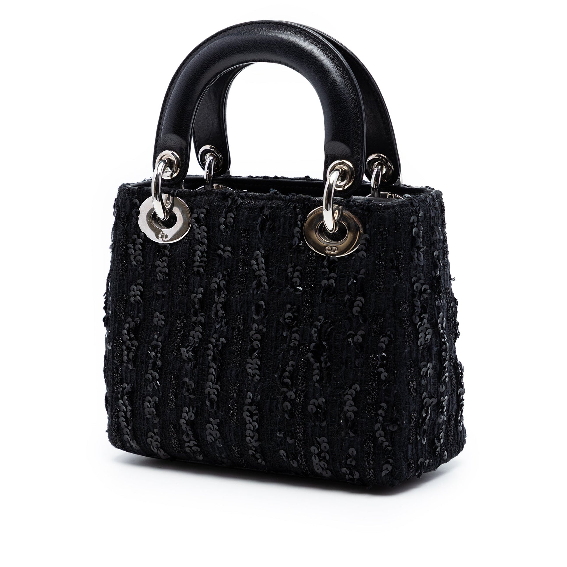 Dior Mini Tweed and Sequin Embellished Lady Dior