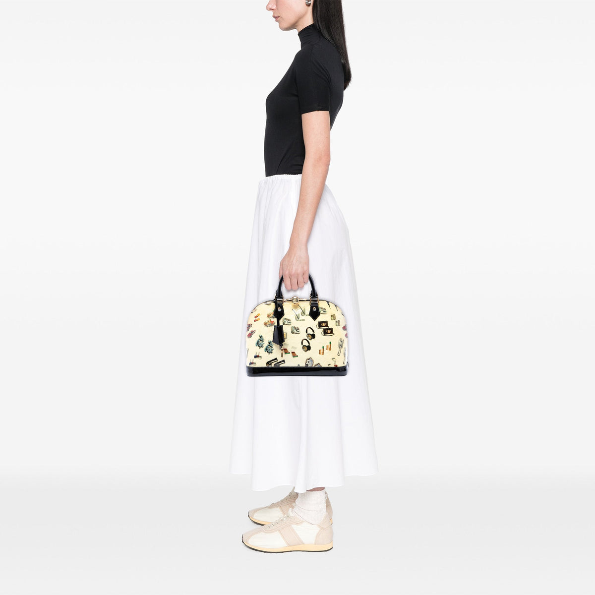 Louis Vuitton Monogram Vernis Stickers Alma MM — Beige