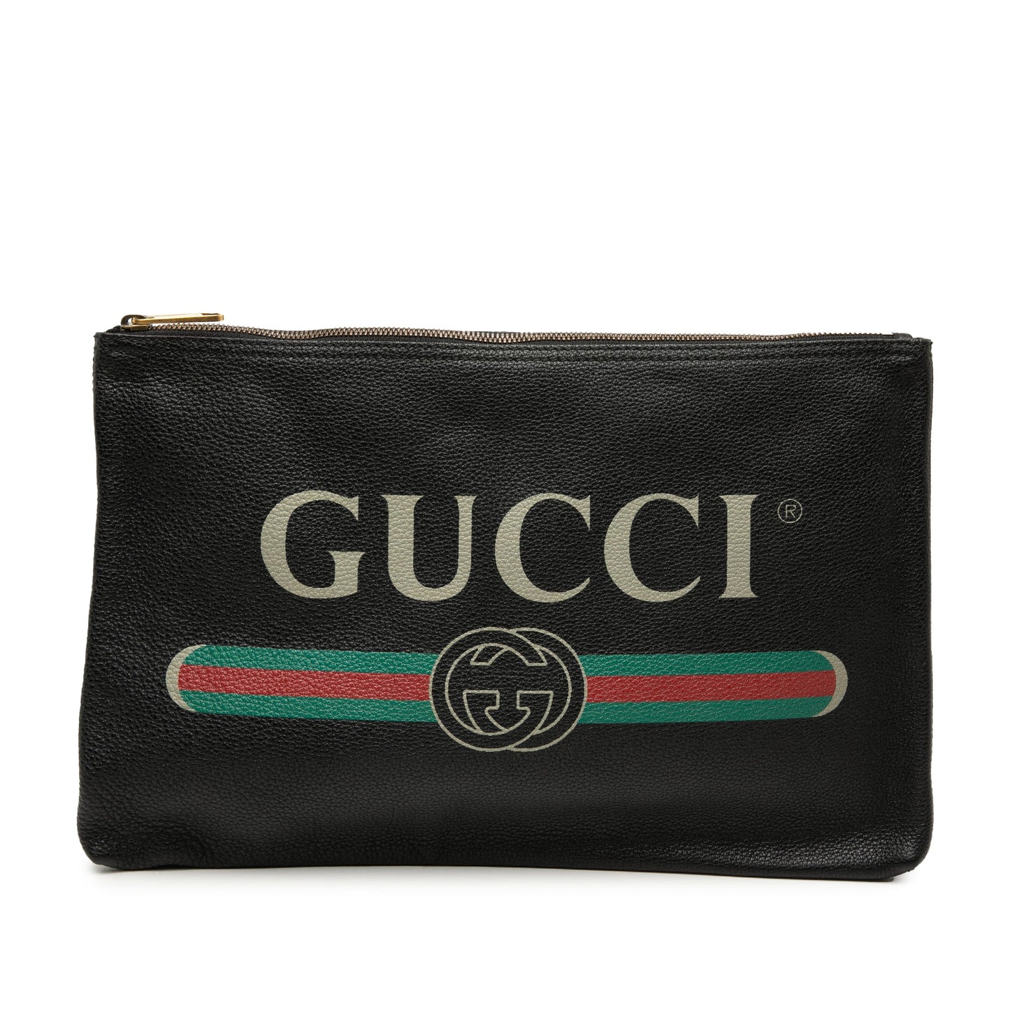 Gucci Leather Logo Clutch
