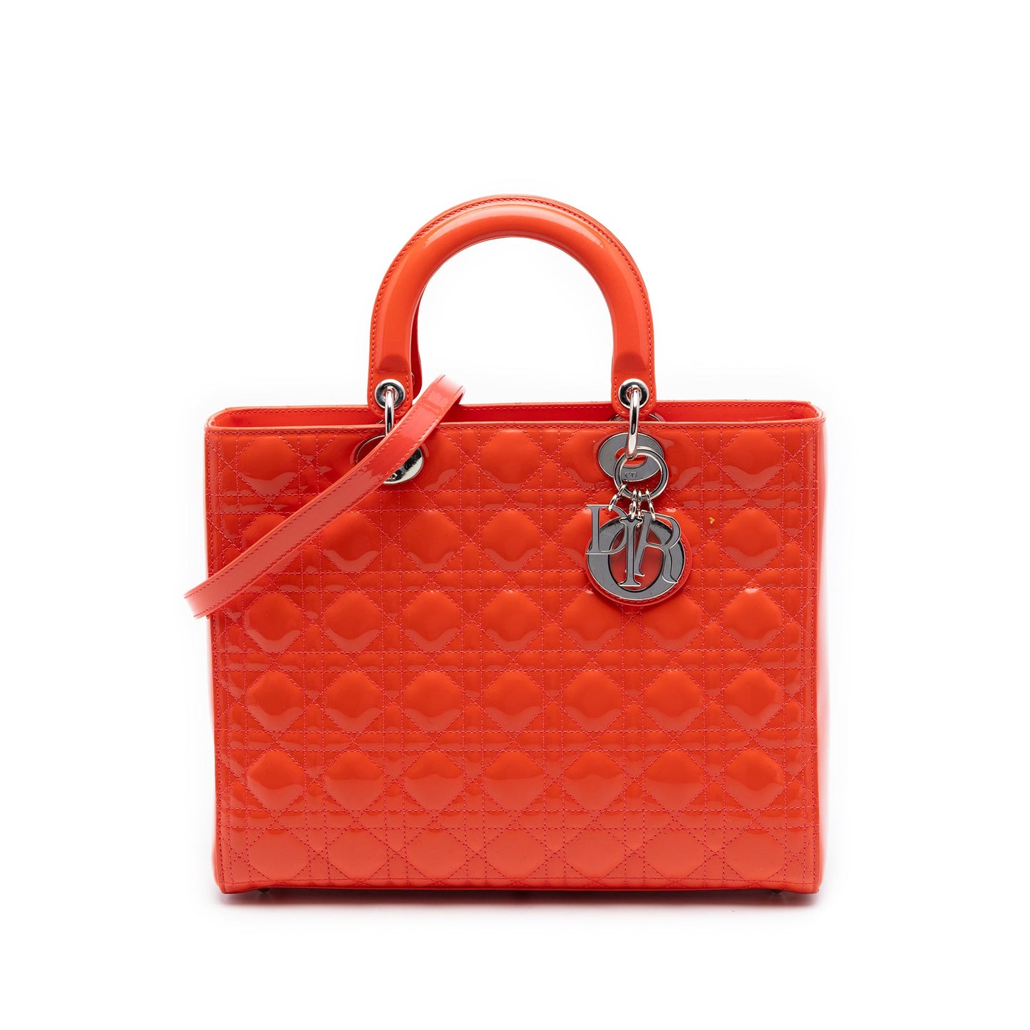 Dior Large Patent Cannage Lady Dior