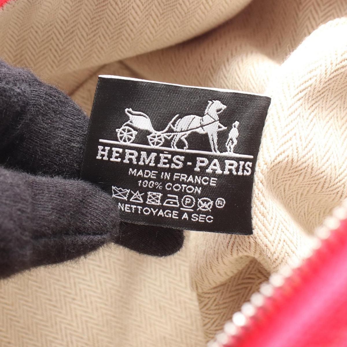 Hermès Large Toile Bride A Brac Case