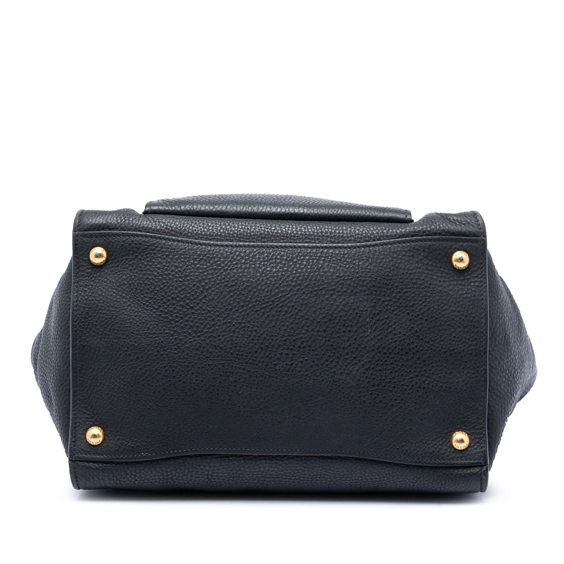 Prada Vitello Daino Front Pocket Open Convertible Tote