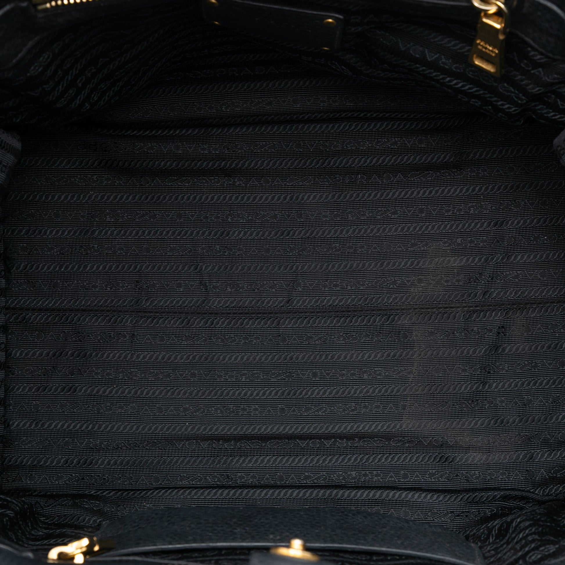 Prada Vitello Daino Front Pocket Open Convertible Tote