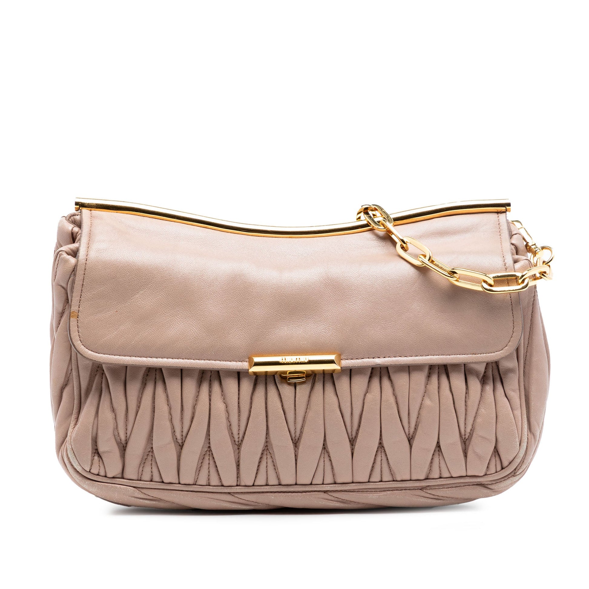 Miu Miu Matelasse Nappa Frame Shoulder Bag