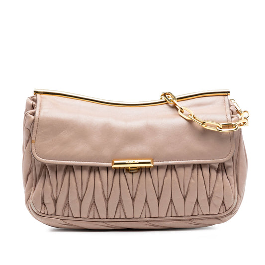 Miu Miu Matelasse Nappa Frame Shoulder Bag