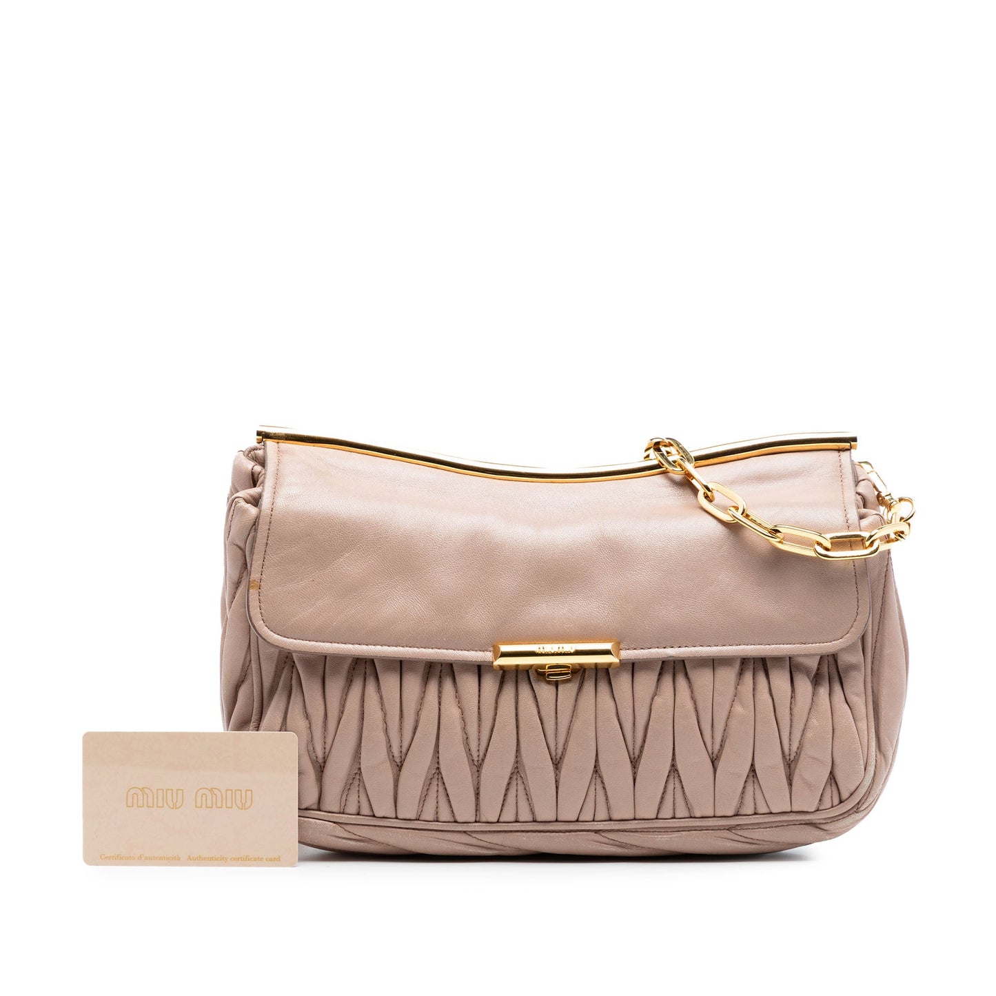 Miu Miu Matelasse Nappa Frame Shoulder Bag