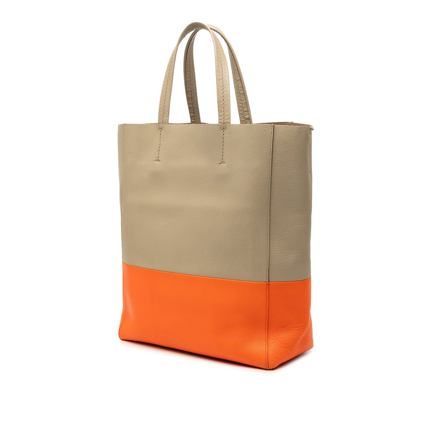 Celine Small Bicolor Leather Vertical Cabas