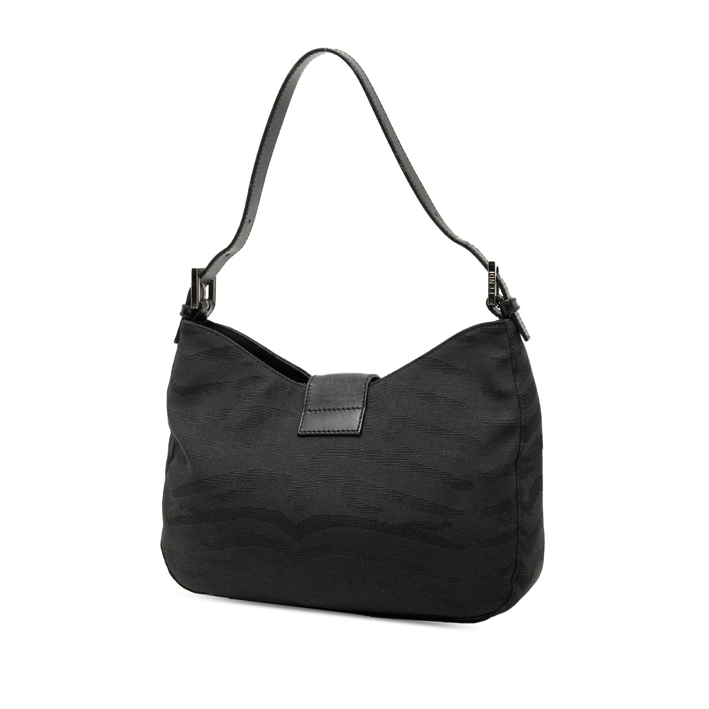 Fendi FF Zebra Print Canvas Shoulder Bag