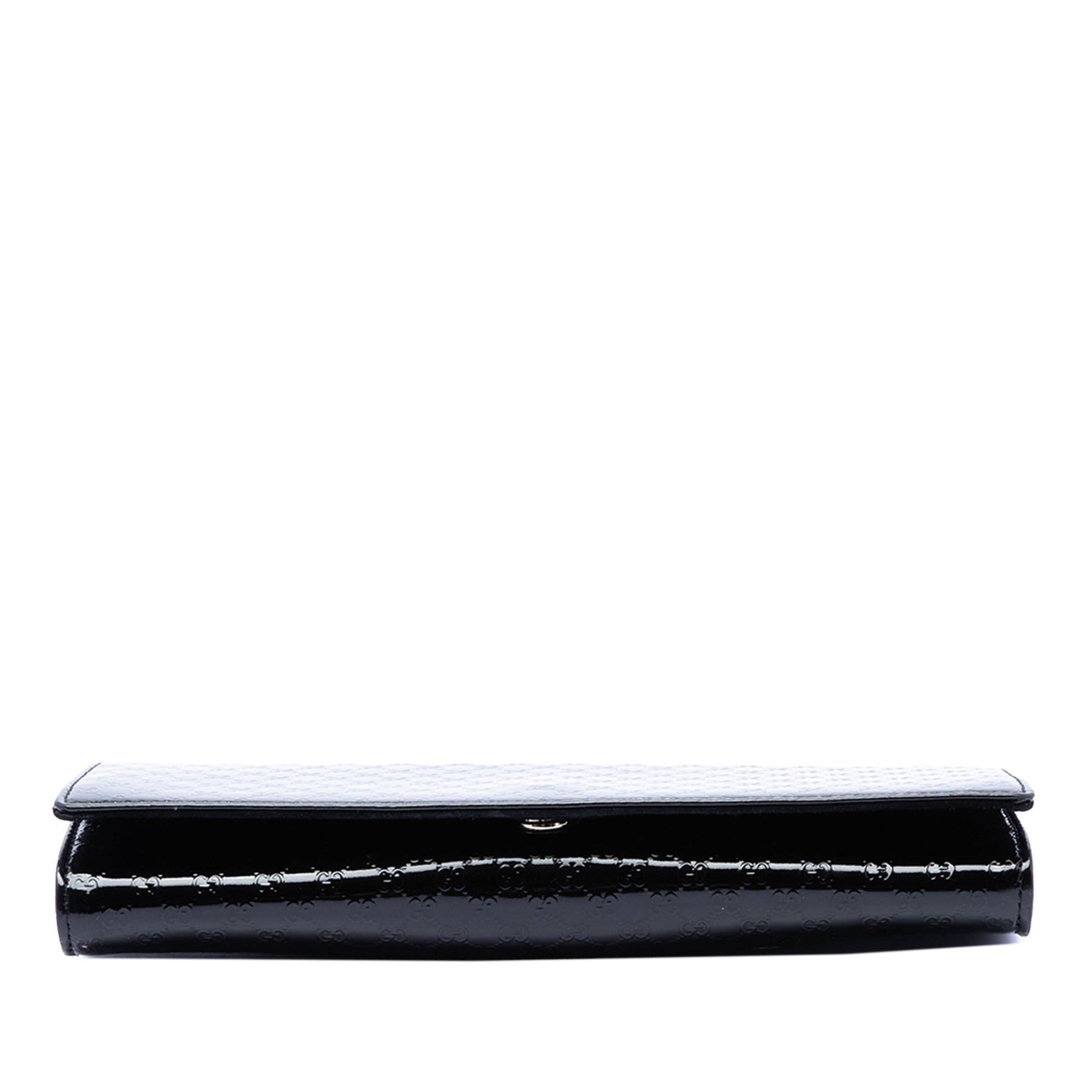 Gucci Microguccissima Patent Broadway Clutch
