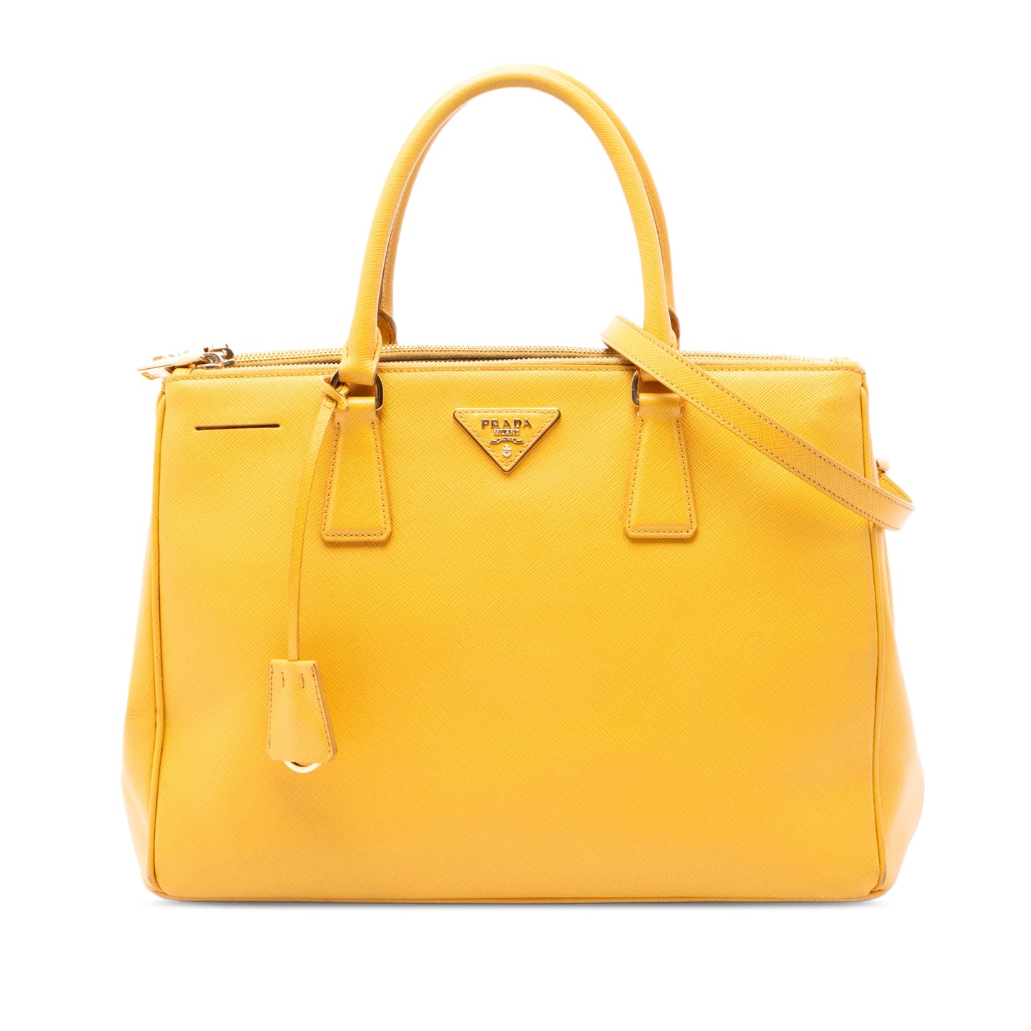 Prada Medium Saffiano Lux Galleria Double Zip Satchel