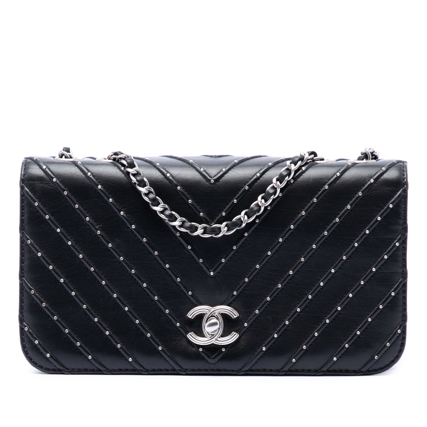 Chanel Chevron Lambskin Stud Wars Full Flap