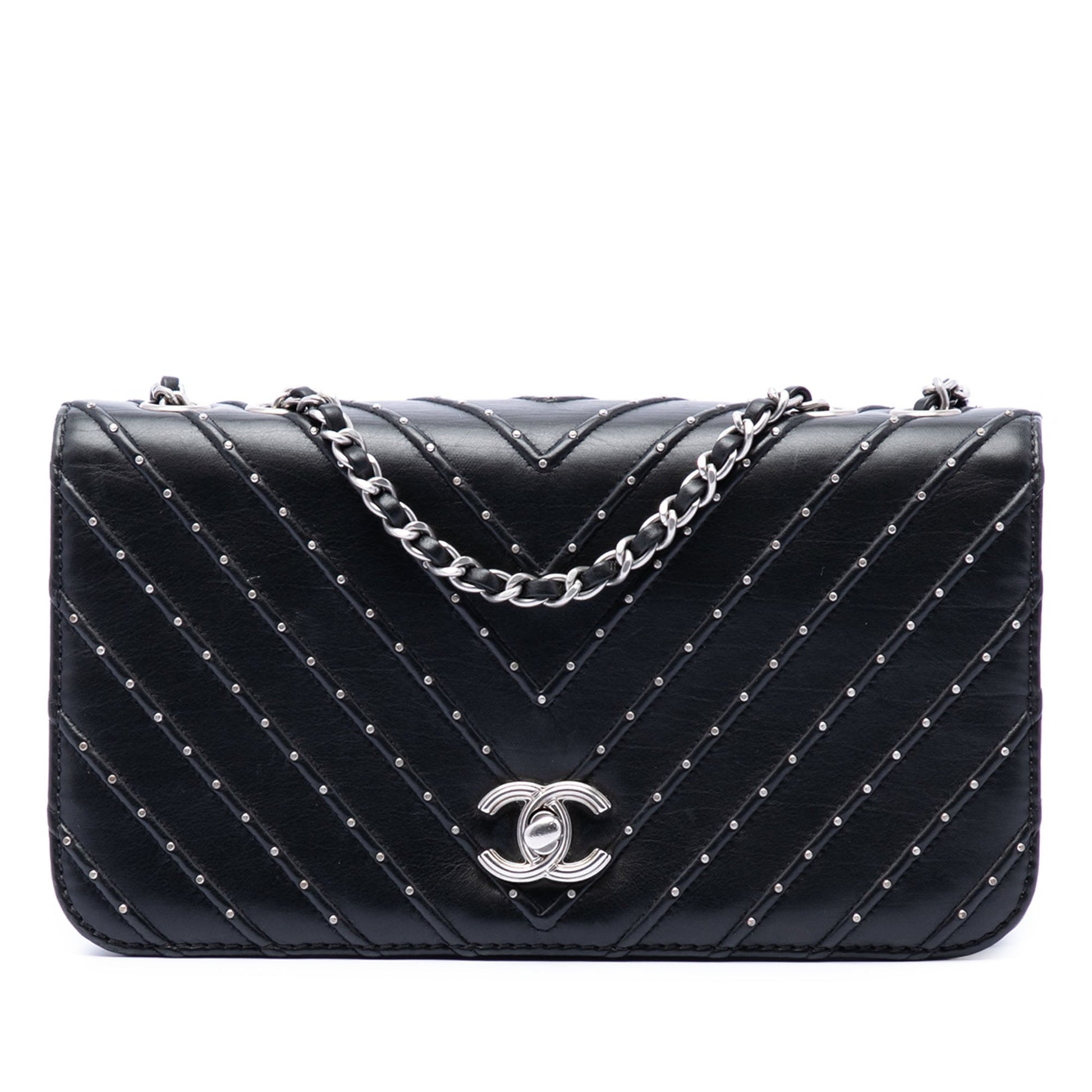 Chanel Chevron Lambskin Stud Wars Full Flap