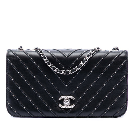 Chanel Chevron Lambskin Stud Wars Full Flap