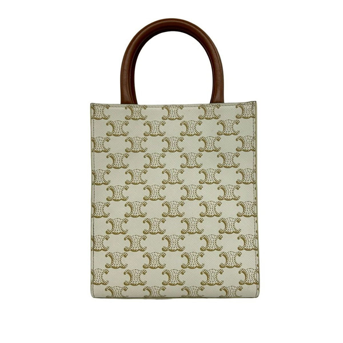 Celine Mini Triomphe Coated Canvas Vertical Cabas Satchel