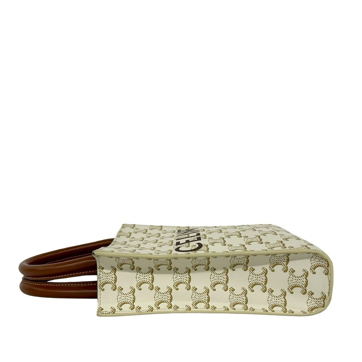 Celine Mini Triomphe Coated Canvas Vertical Cabas Satchel