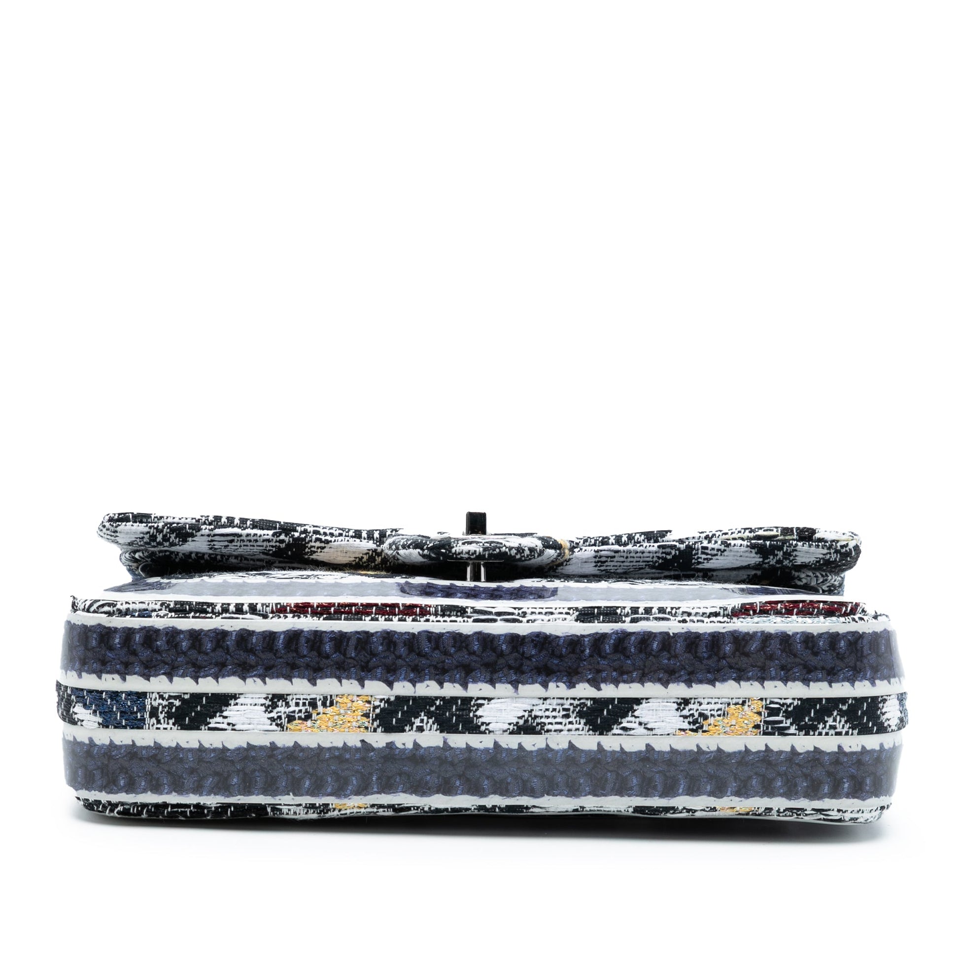 Chanel Medium Classic Tweed and Silicone Double Flap