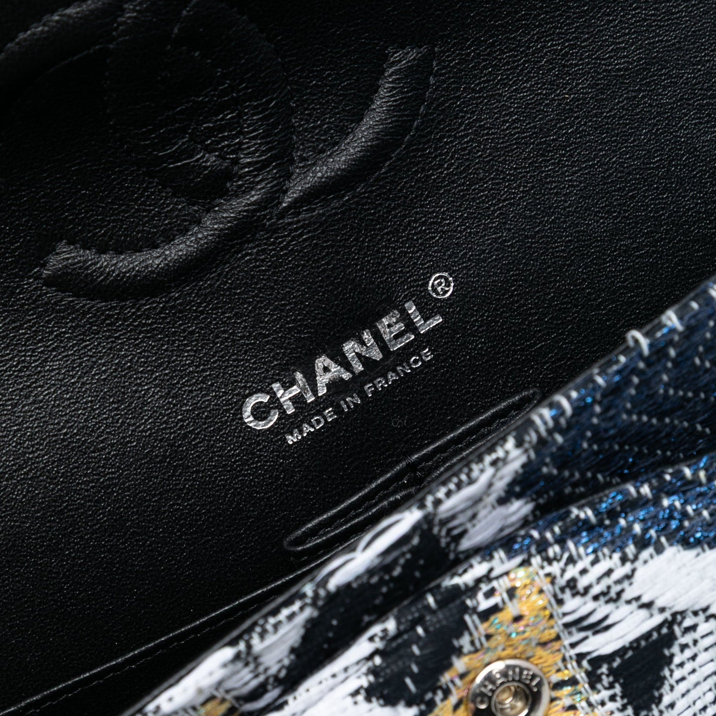 Chanel Medium Classic Tweed and Silicone Double Flap