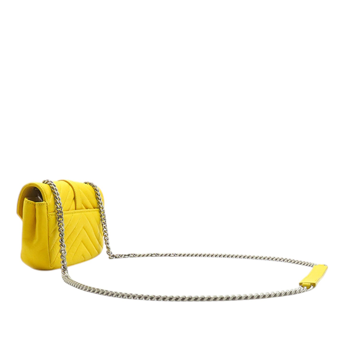 Saint Laurent Baby Chevron Calfskin Monogram Classic Chain Bag
