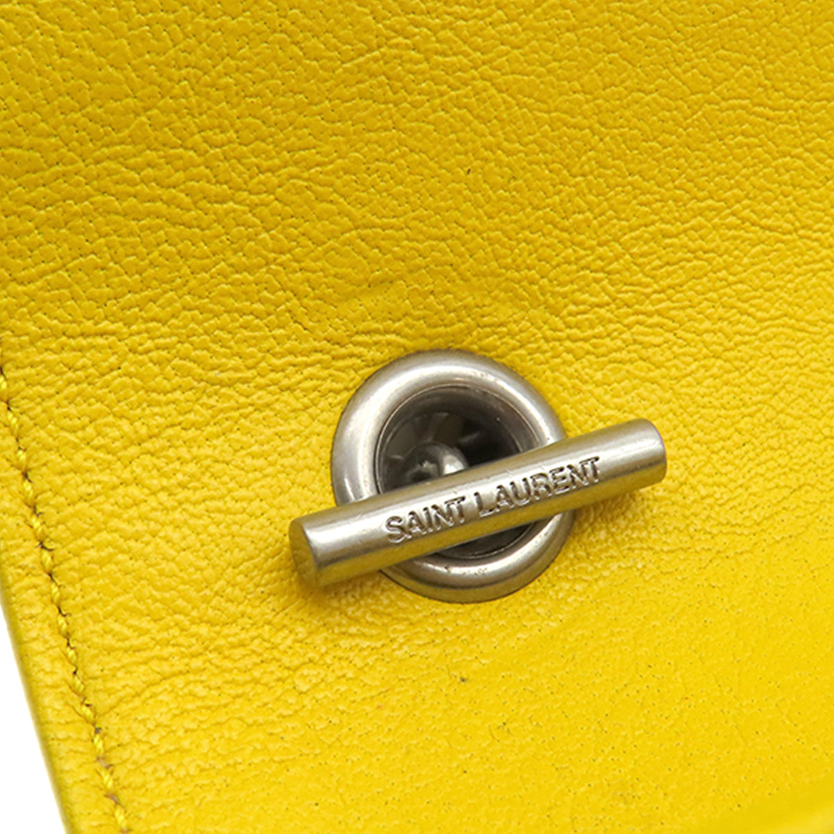 Saint Laurent Baby Chevron Calfskin Monogram Classic Chain Bag