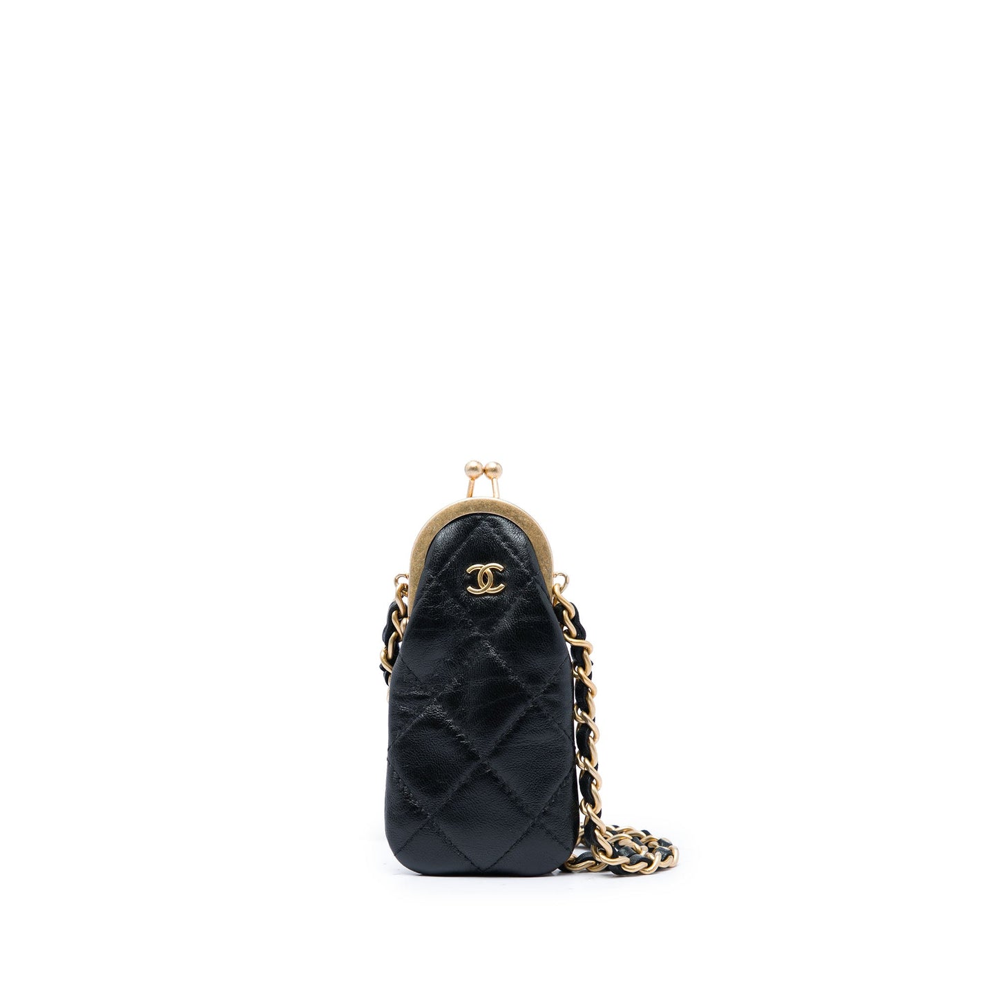 Chanel CC Quilted Lambskin Lipstick Case on Chain