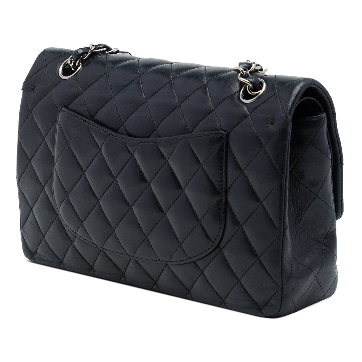 Chanel Medium Classic Lambskin Double Flap — Black