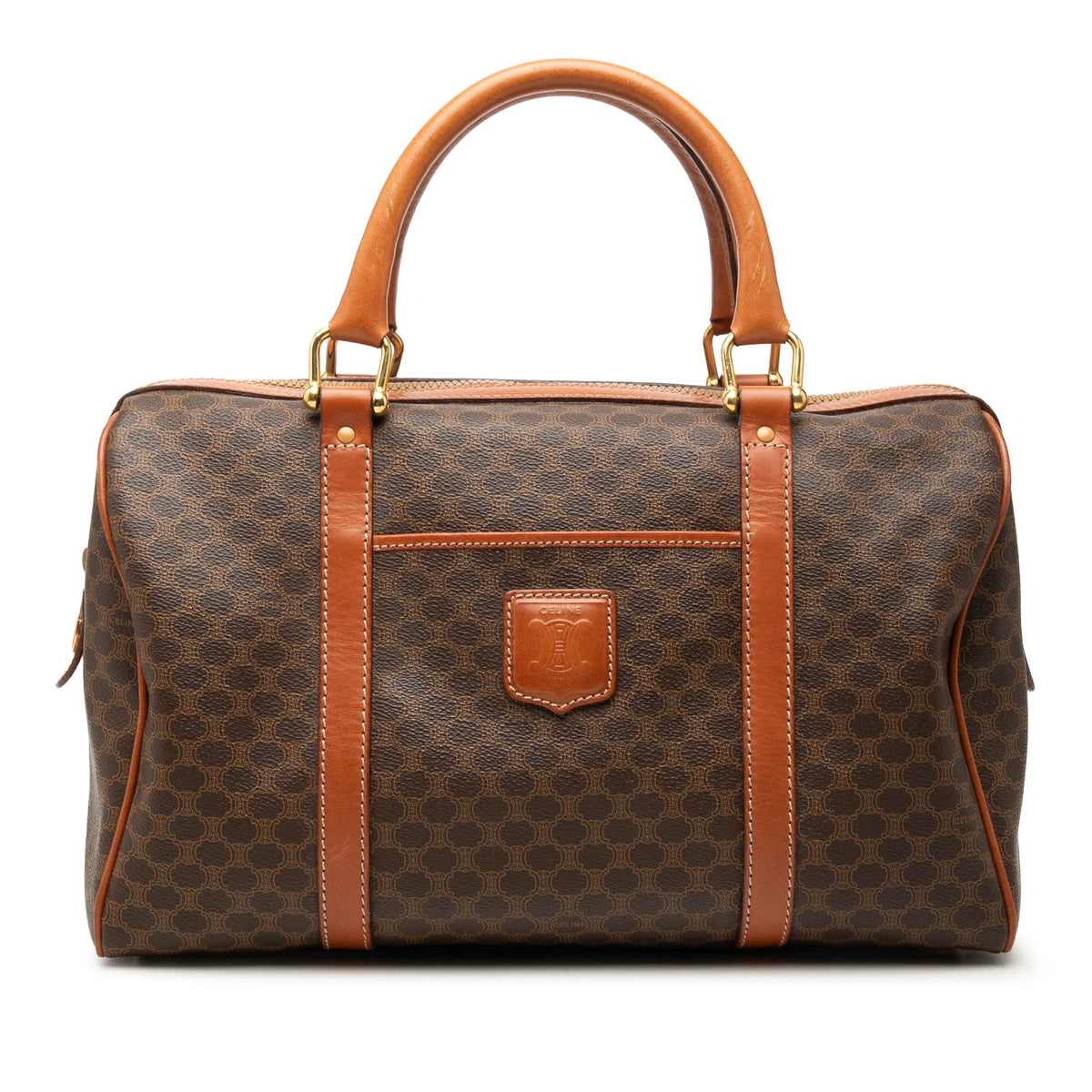 Celine Macadam Coated Canvas Boston Bag