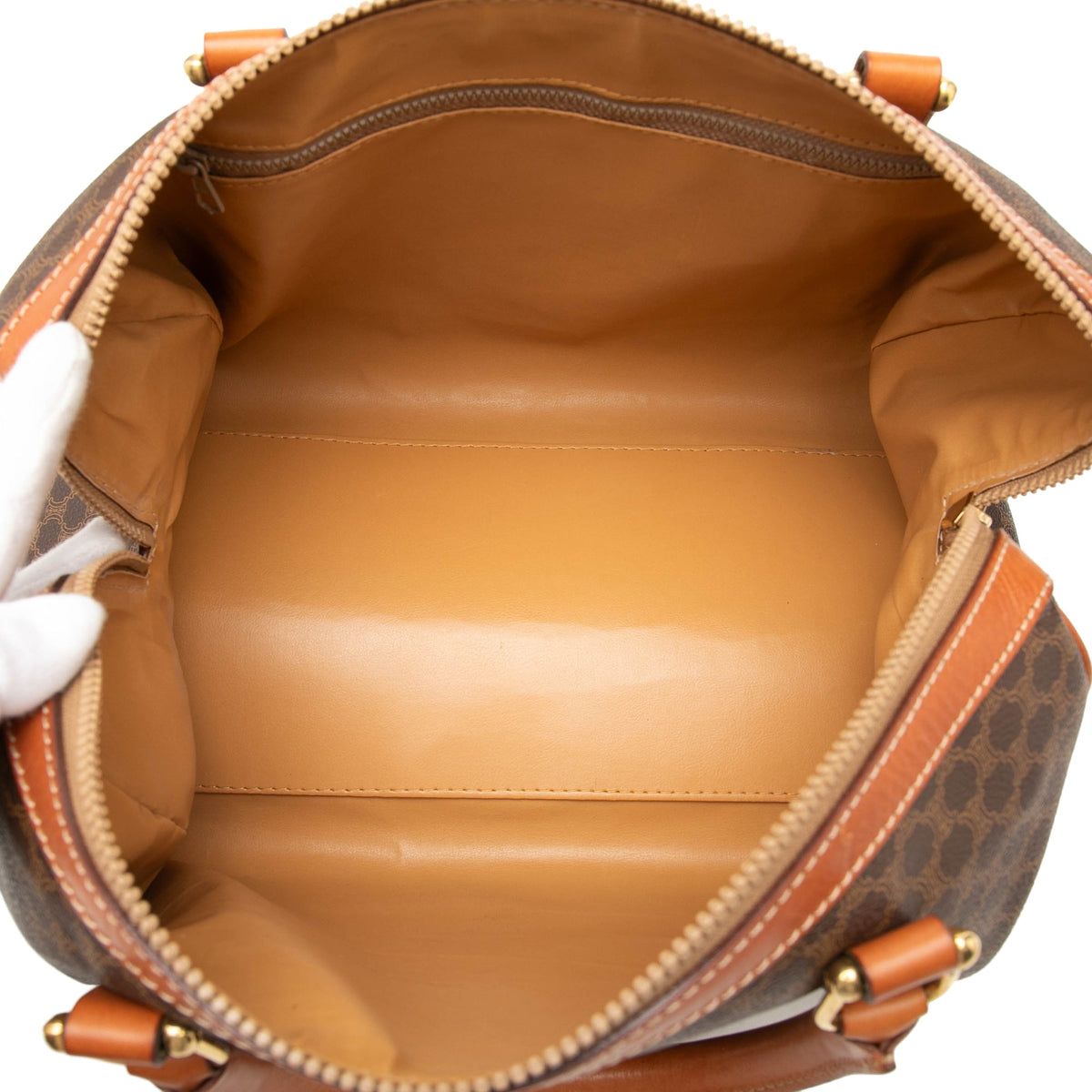 Celine Macadam Coated Canvas Boston Bag