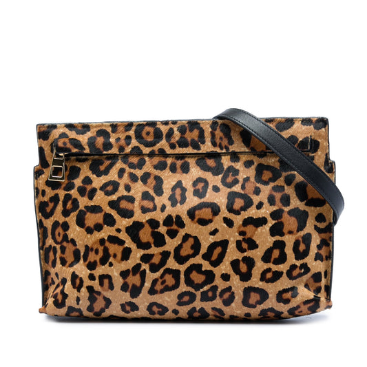 LOEWE Pony Hair Leopard Print and Calfskin Crossbody