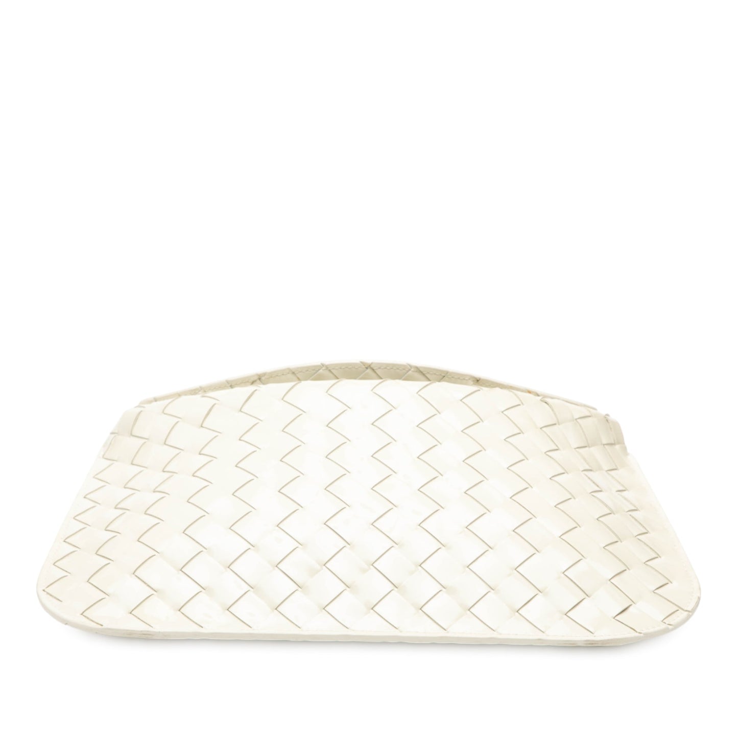 Bottega Veneta Brushed Calfskin Intrecciato Cradle Fold Over Shoulder Bag