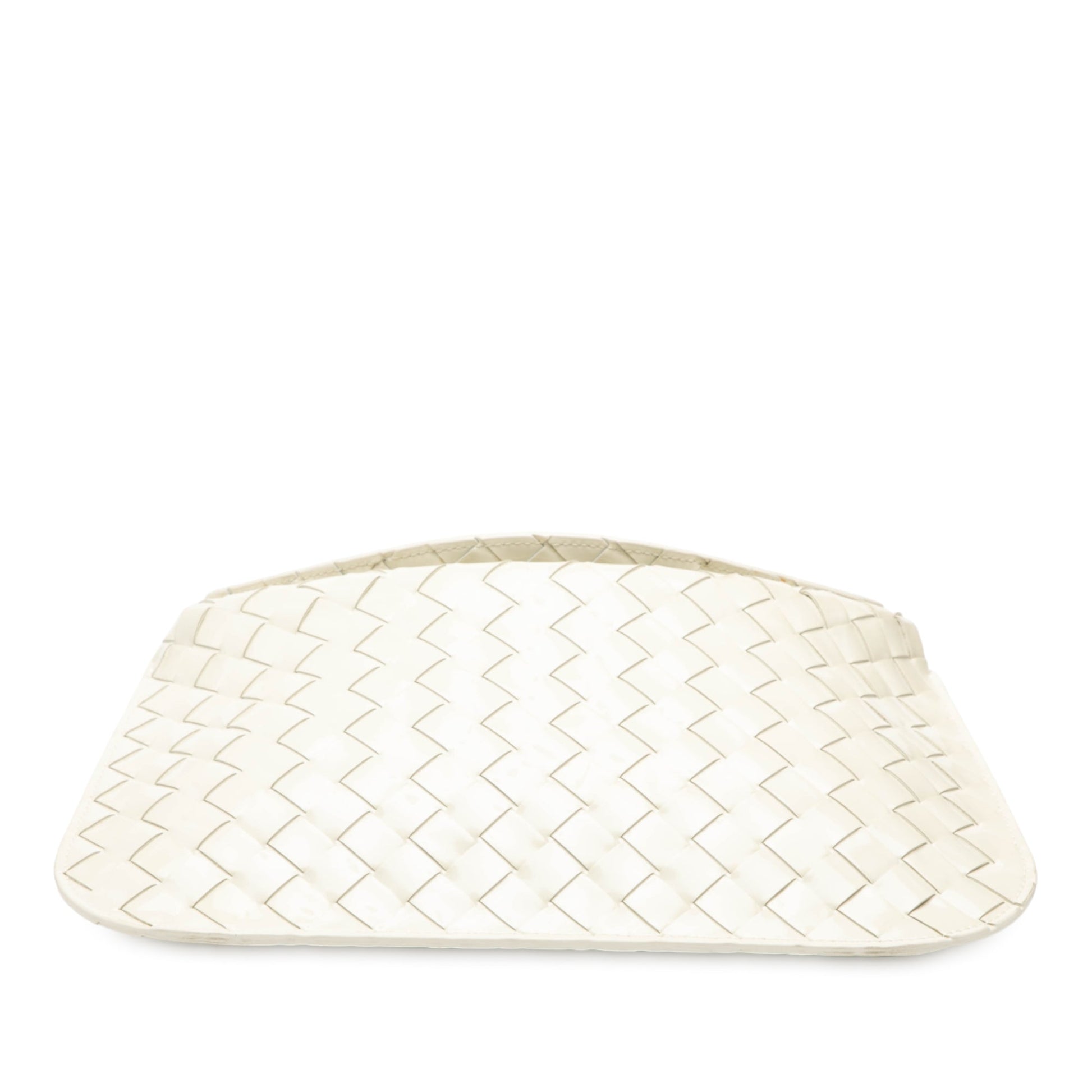 Bottega Veneta Brushed Calfskin Intrecciato Cradle Fold Over Shoulder Bag