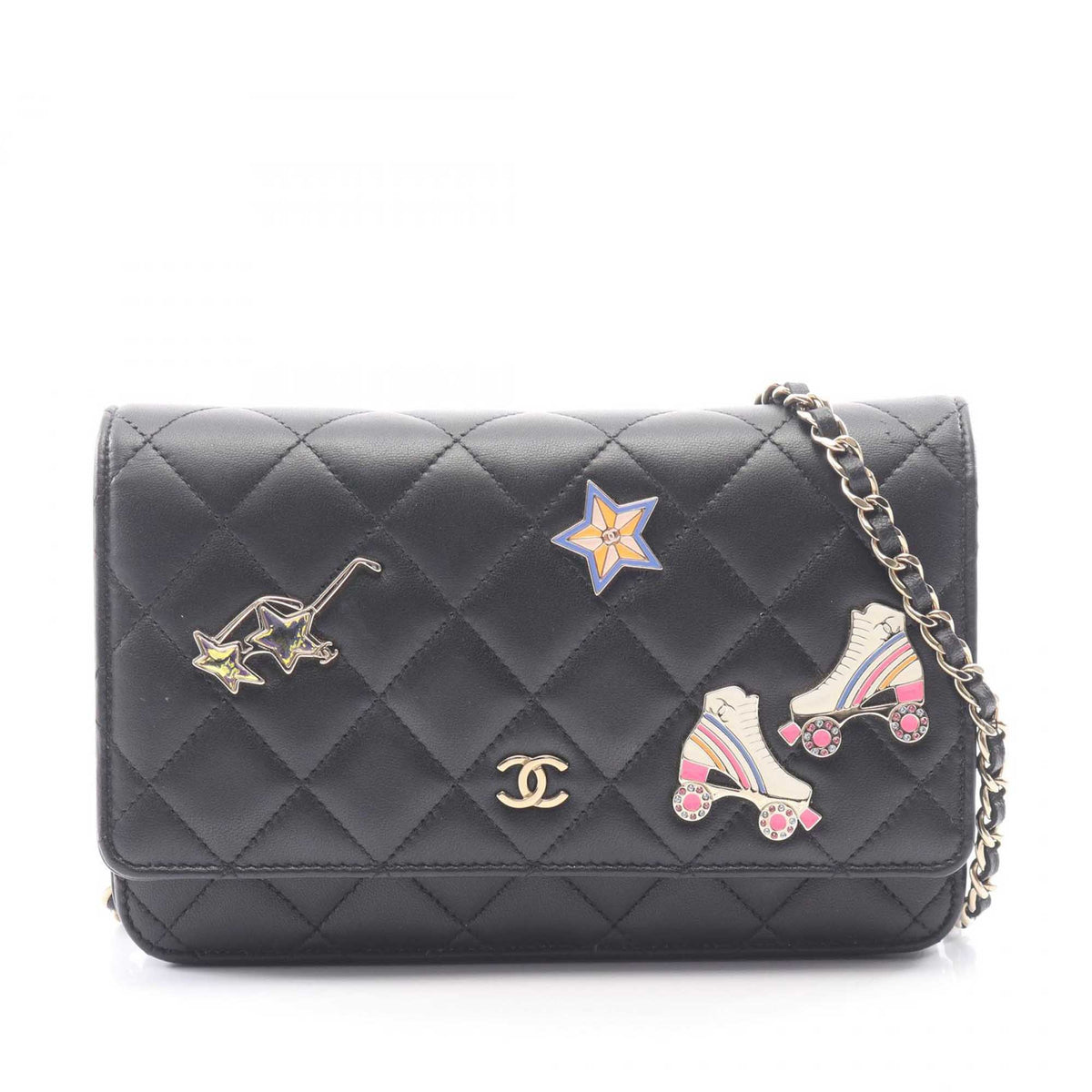 Chanel Quilted Lambskin Lucky Charms Wallet On Chain