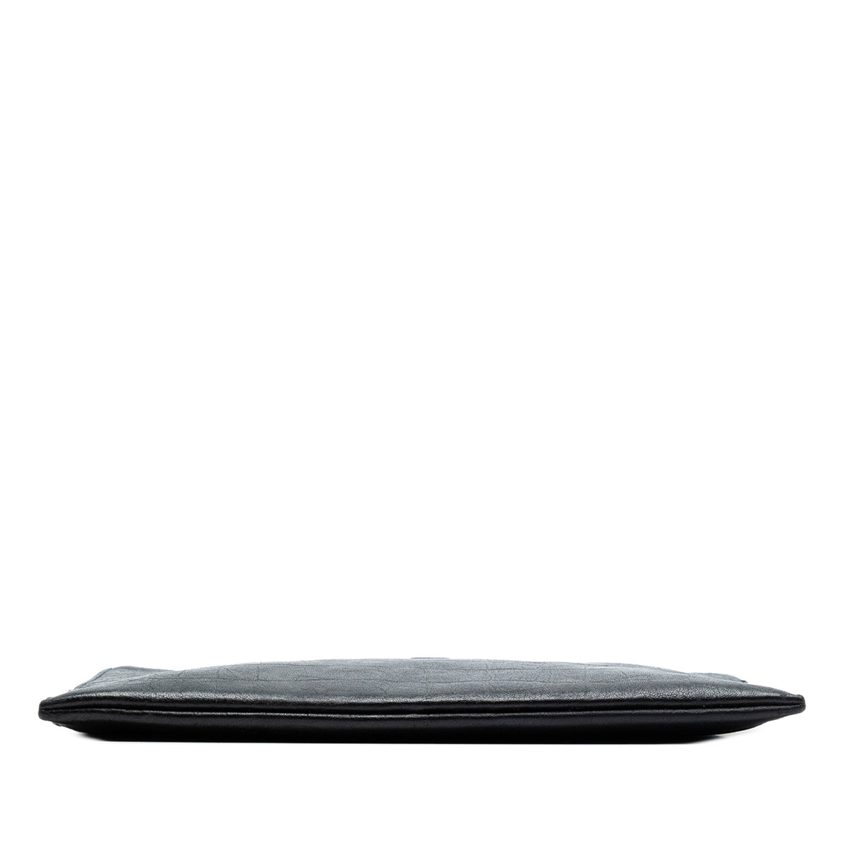 Saint Laurent Croc Embossed Leather Monogram Zip Pouch