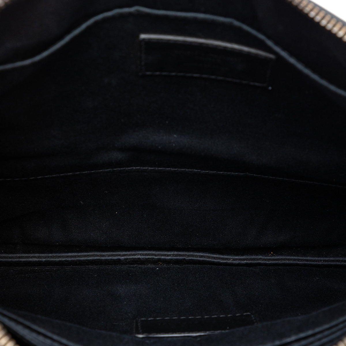 Saint Laurent Croc Embossed Leather Monogram Zip Pouch