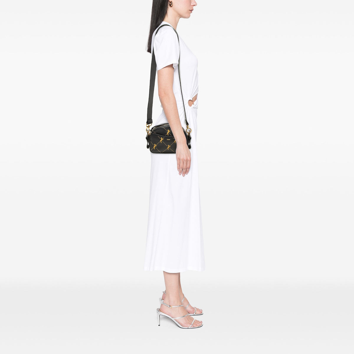 Chloé Studded Calfskin Embroidered Little Horses Crossbody
