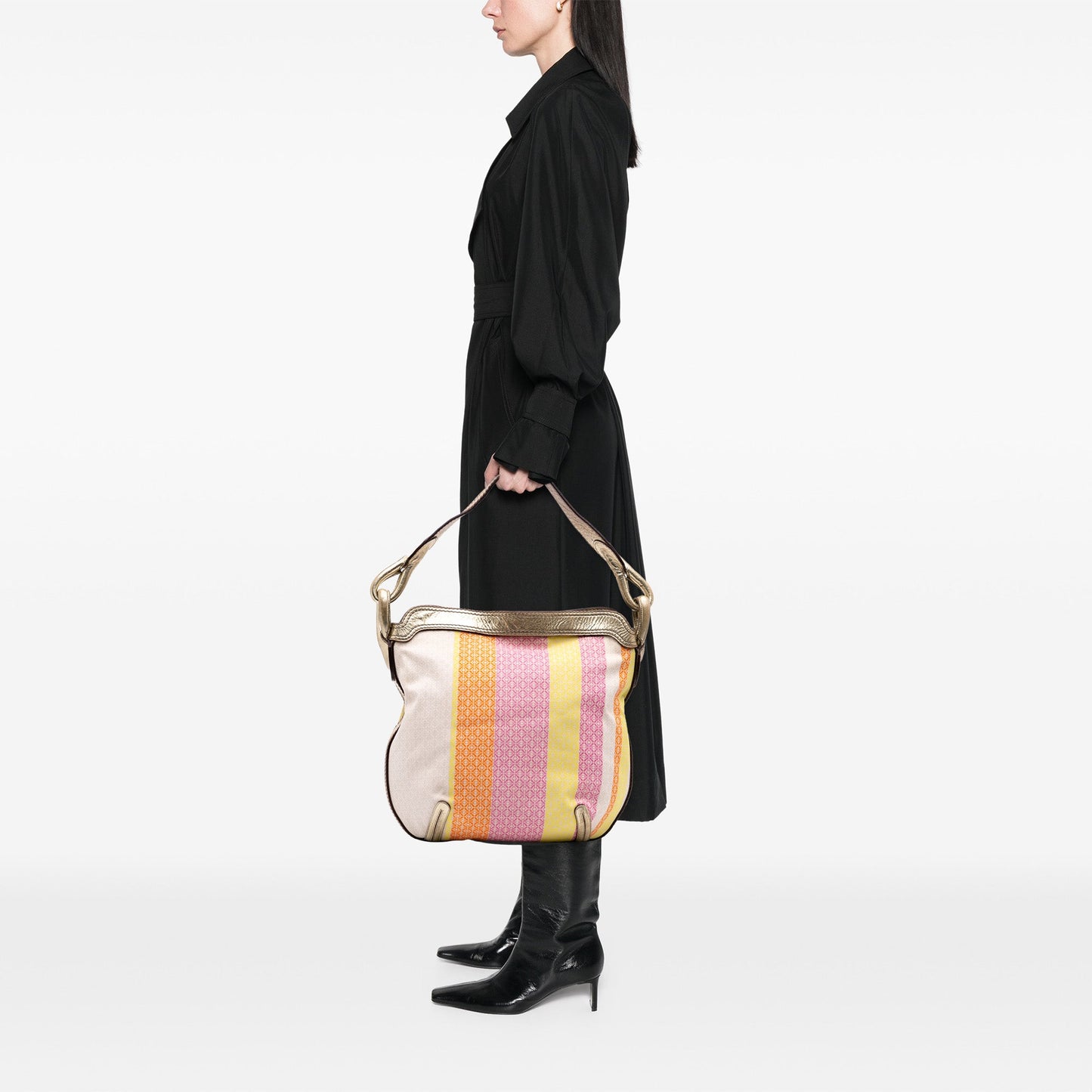 LOEWE Anagram Canvas New Road Shoulder Bag