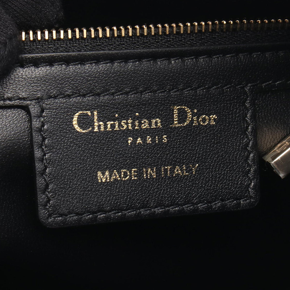 Dior Small Lambskin Cannage D Motion Bag — Black