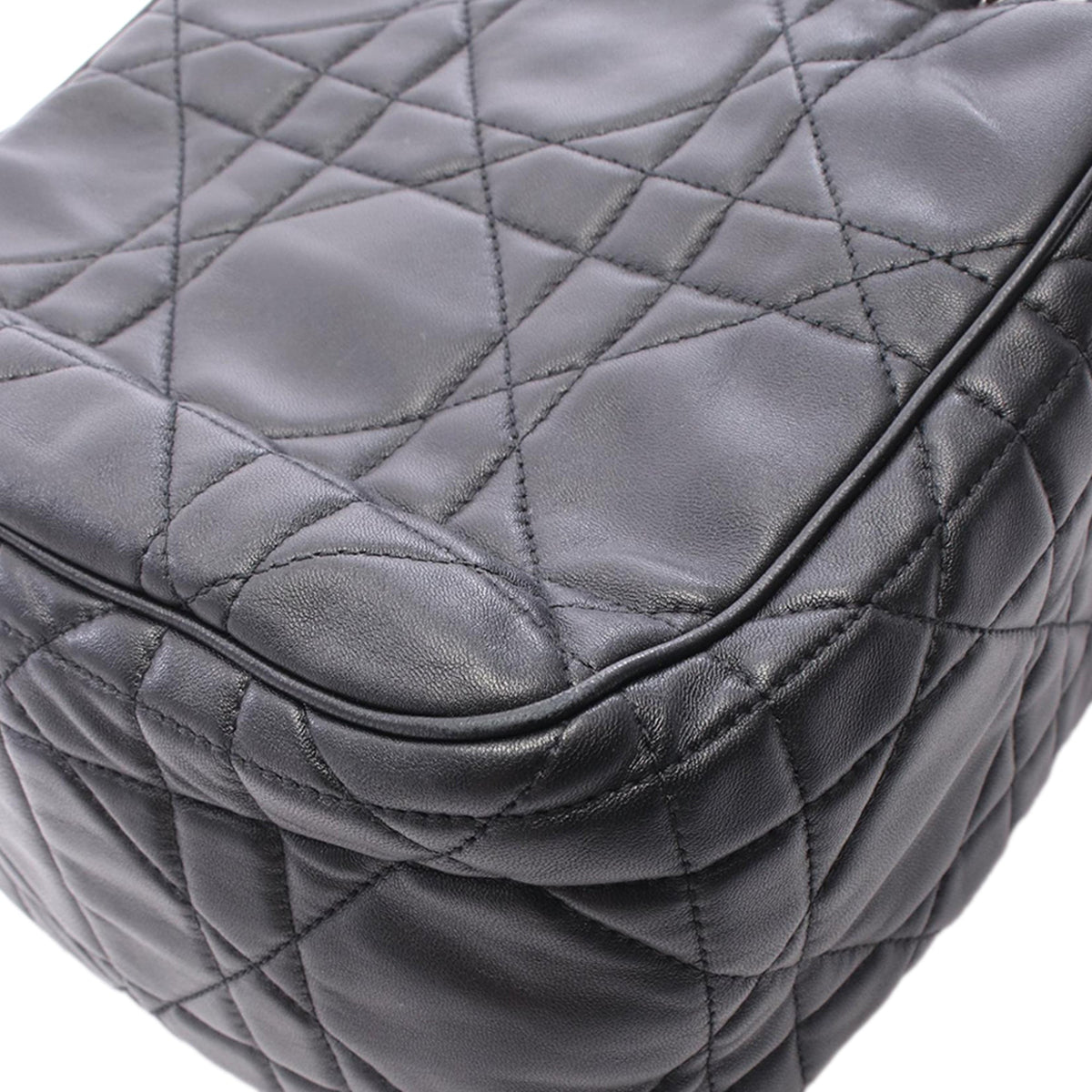 Dior Small Lambskin Cannage D Motion Bag — Black