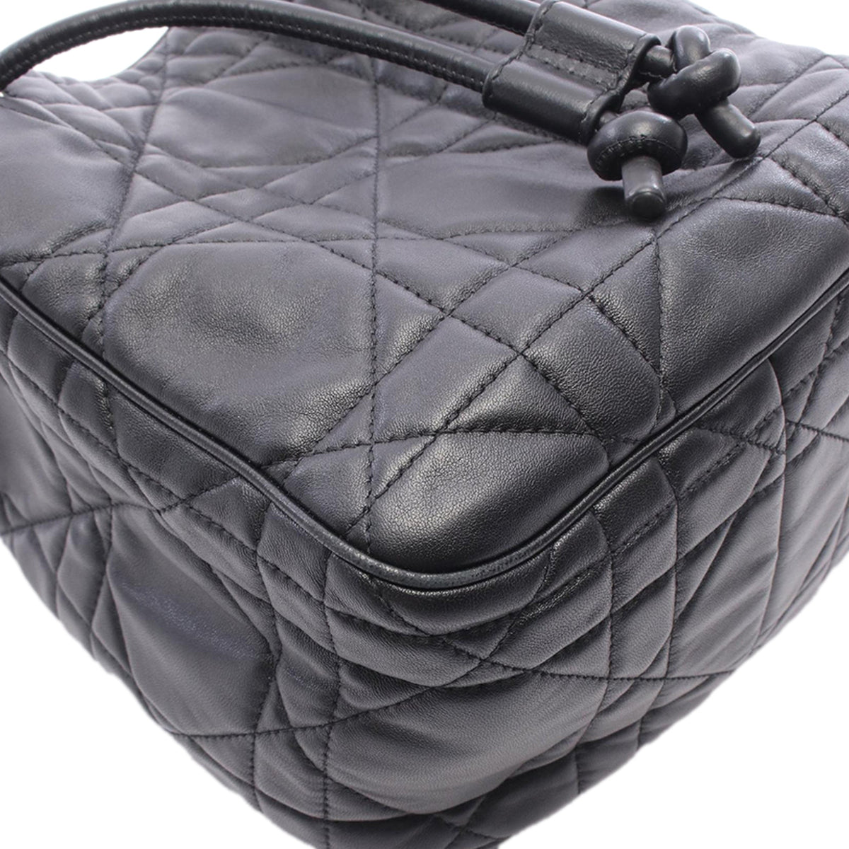Dior Small Lambskin Cannage D Motion Bag — Black