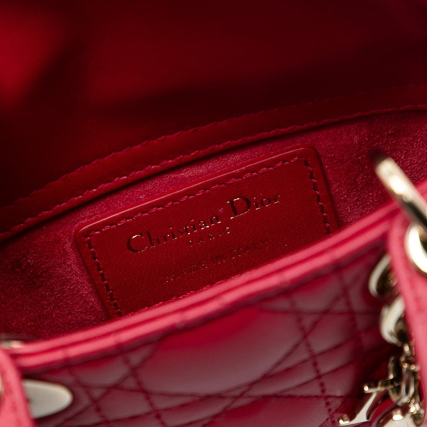Dior Micro Lambskin Cannage Lady Dior