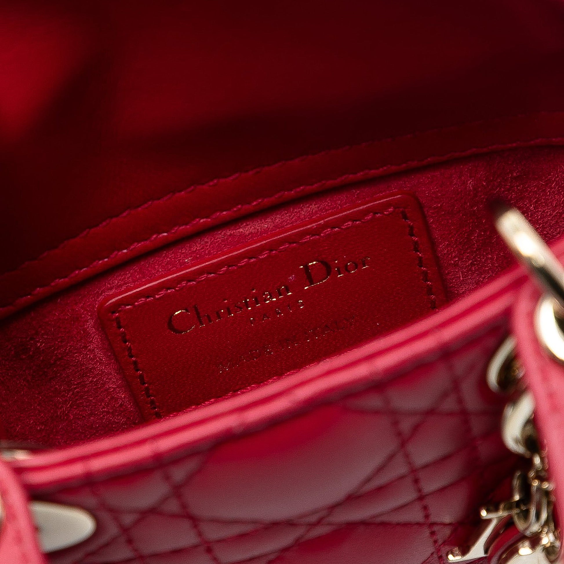 Dior Micro Lambskin Cannage Lady Dior
