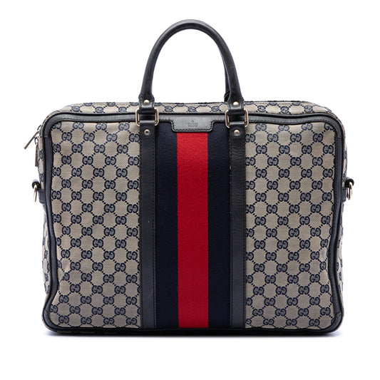 Gucci GG Canvas Web Briefcase