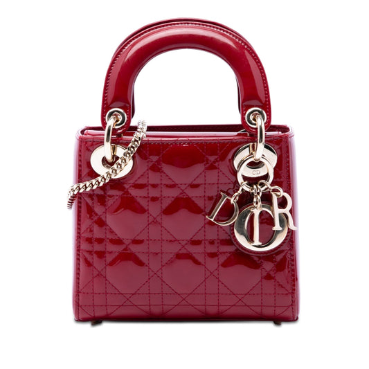 Dior Mini Patent Cannage Lady Dior