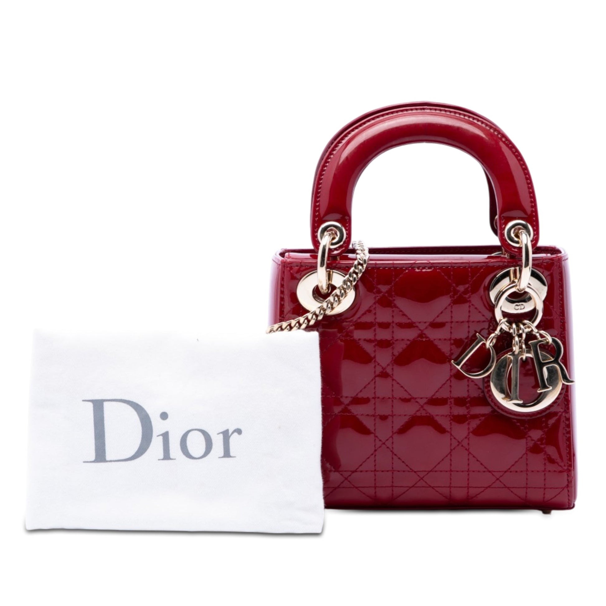 Dior Mini Patent Cannage Lady Dior