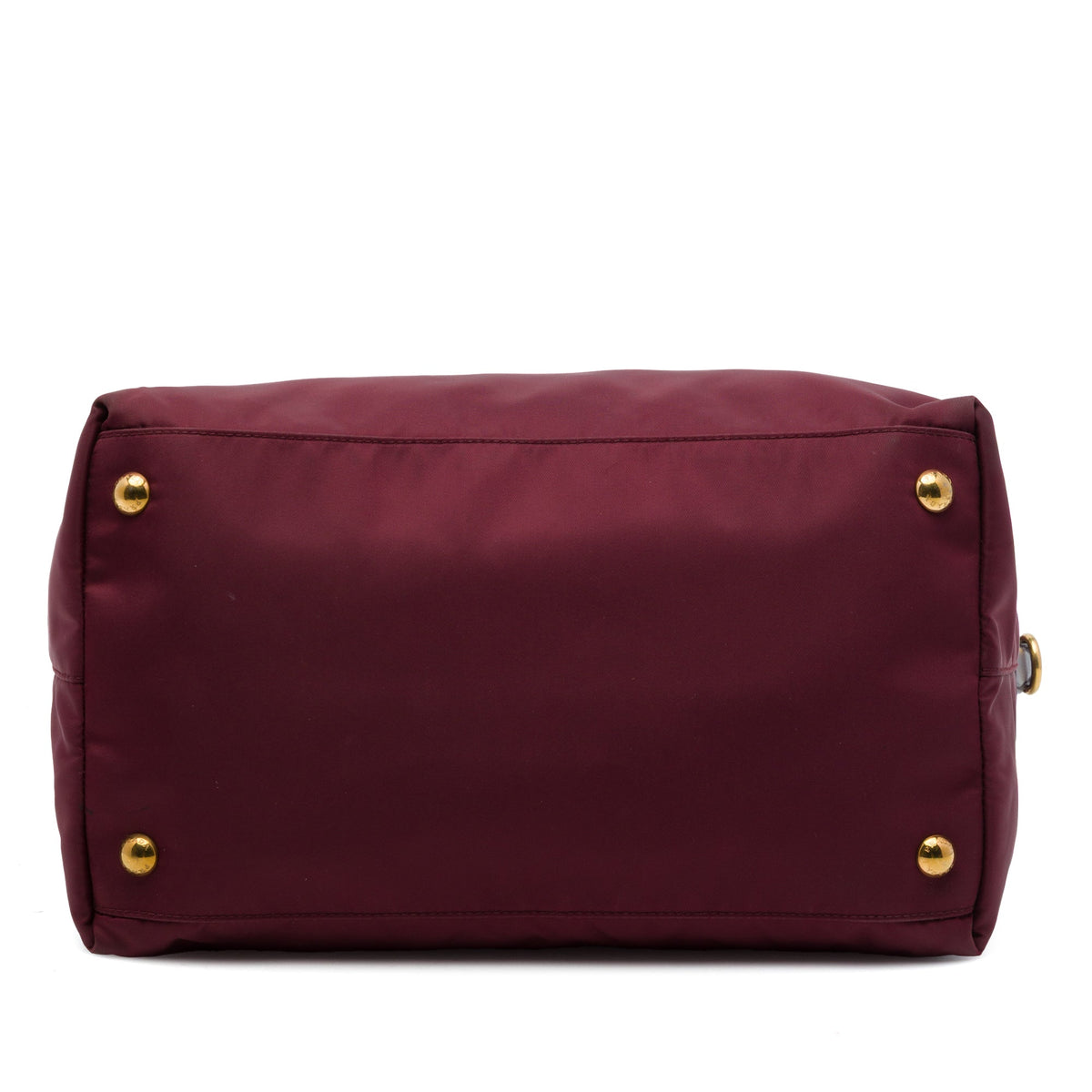 Prada Saffiano Trimmed Tessuto Satchel — Red