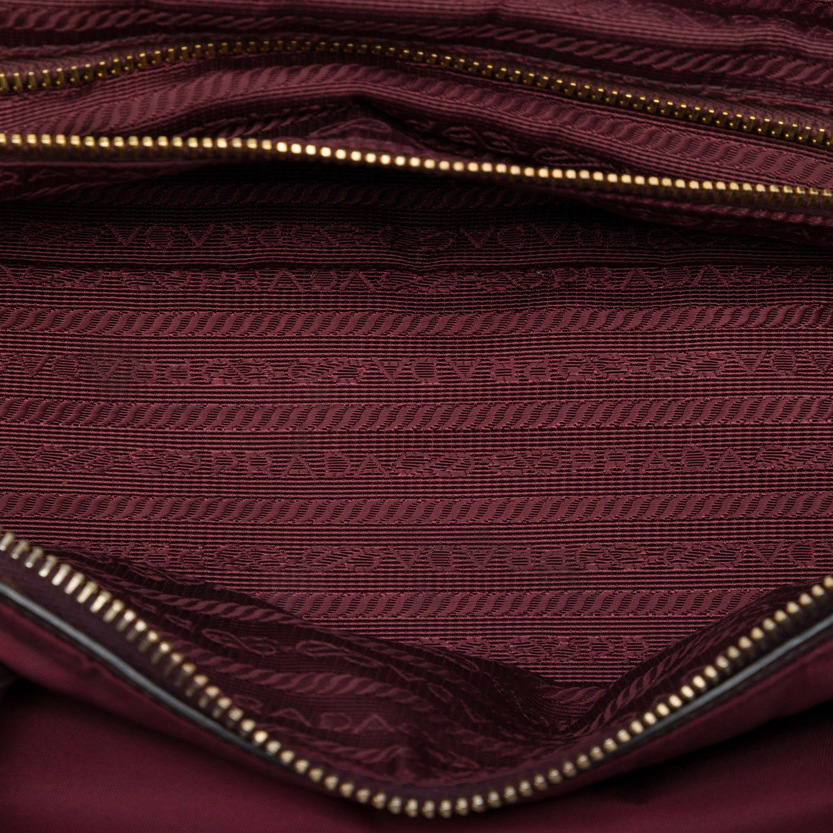 Prada Saffiano Trimmed Tessuto Satchel — Red