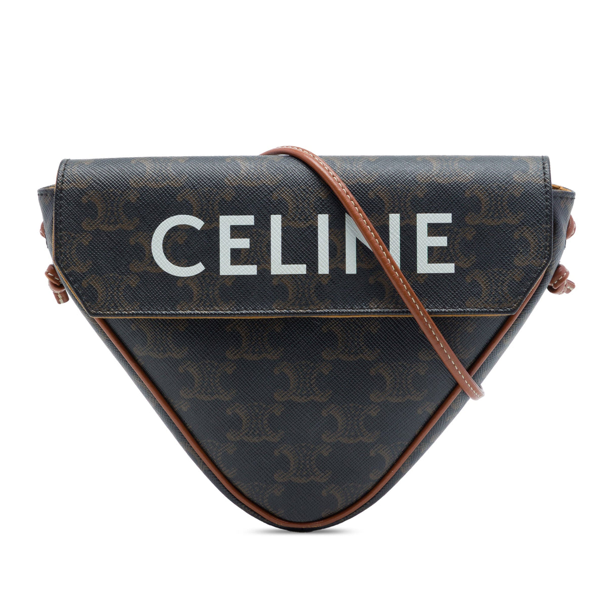 Celine Triomphe Coated Canvas Logo Triangle Crossbody